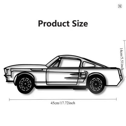Ford Mustang Muscle Sports Car Metal Silhouette - FranksFunkyStuff