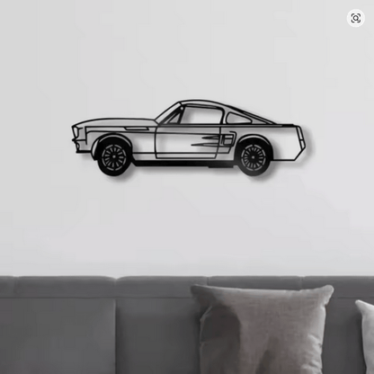 Ford Mustang Muscle Sports Car Metal Silhouette - FranksFunkyStuff