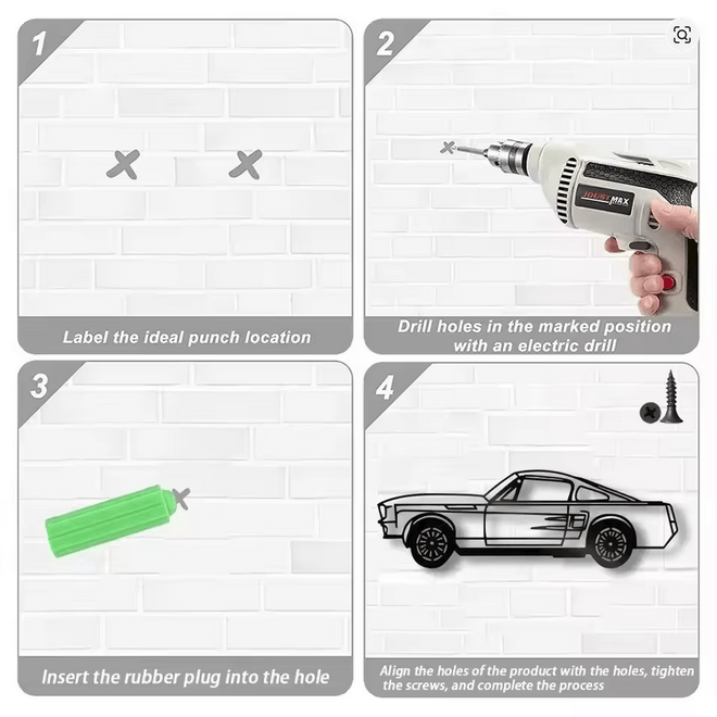 Ford Mustang Muscle Sports Car Metal Silhouette - FranksFunkyStuff