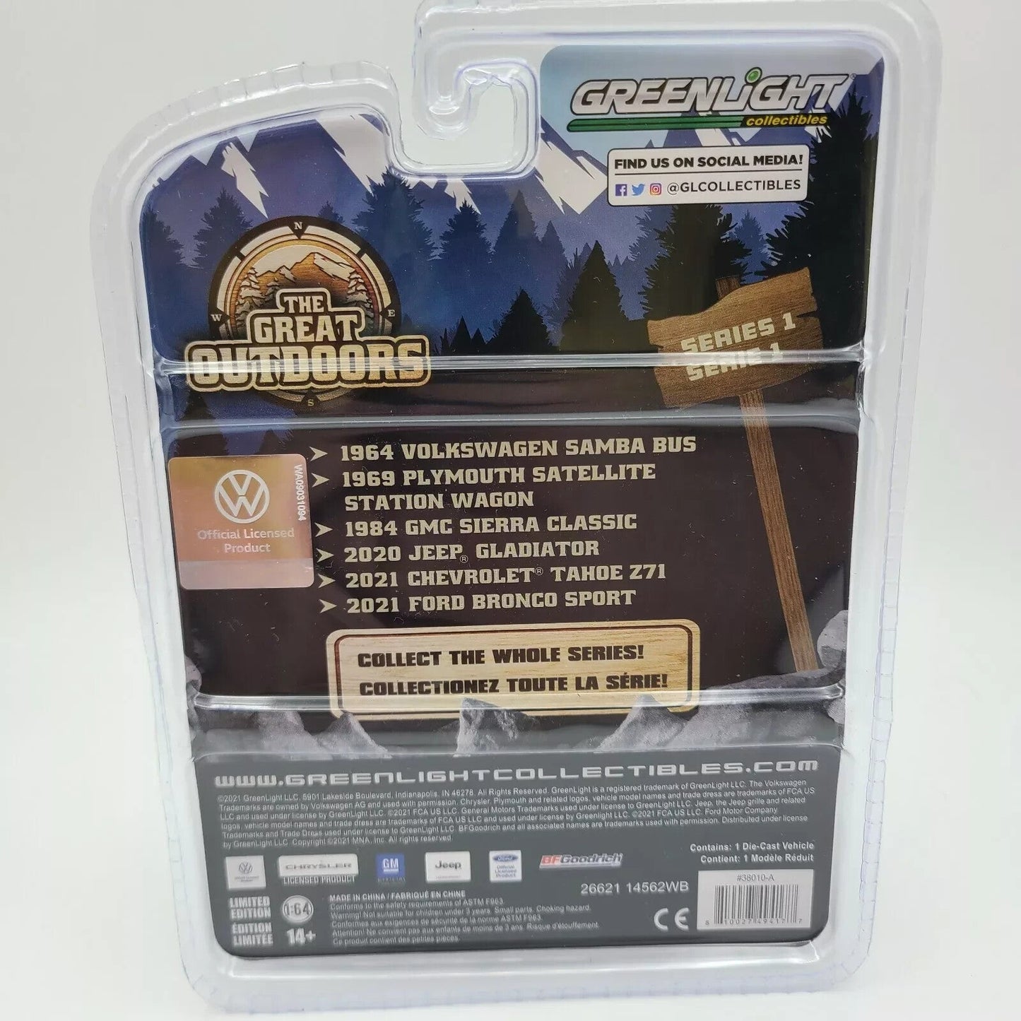 Greenlight "The Great Outdoors Series 1" 1964 Volkswagen Samba Bus - FranksFunkyStuff