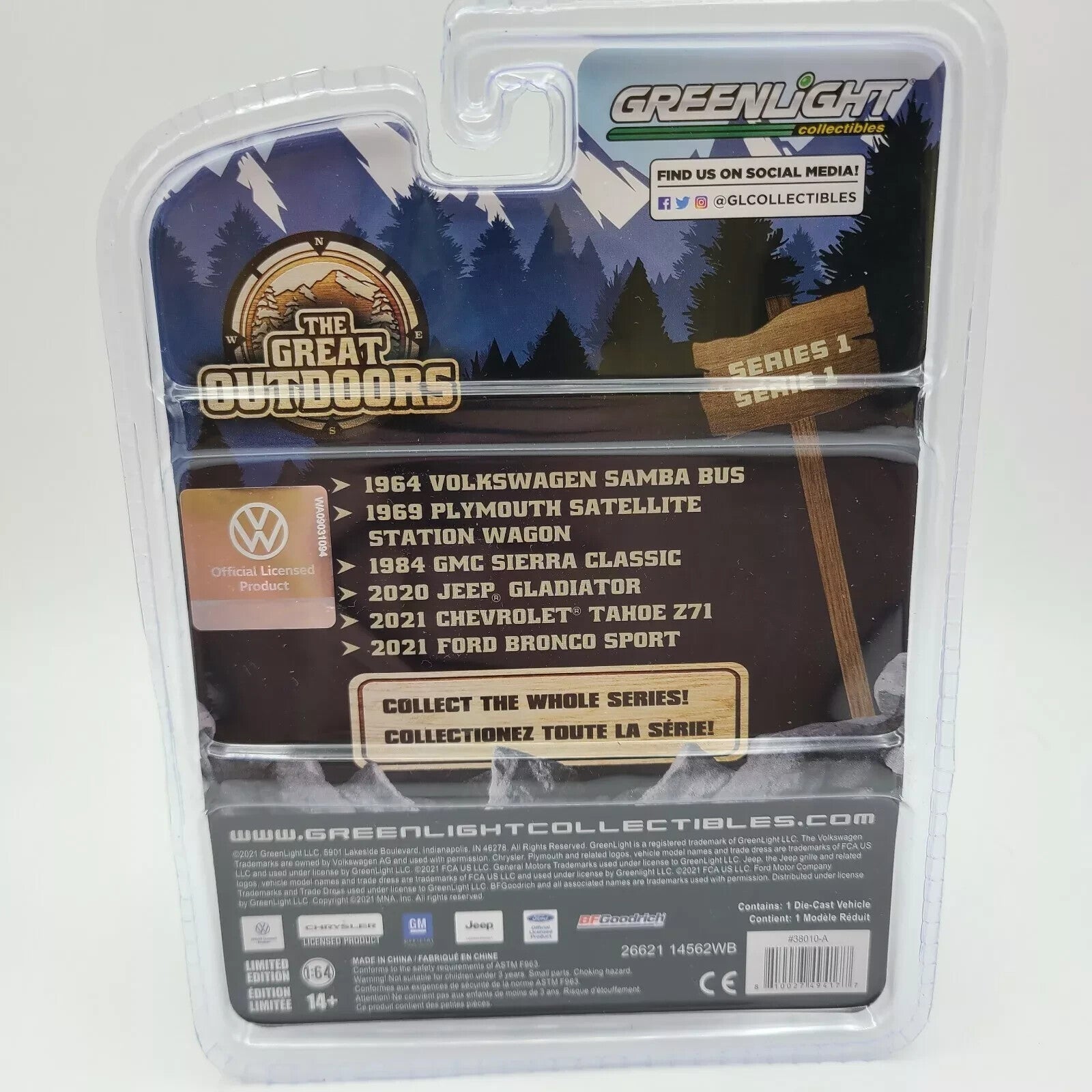 Greenlight "The Great Outdoors Series 1" 1964 Volkswagen Samba Bus - FranksFunkyStuff