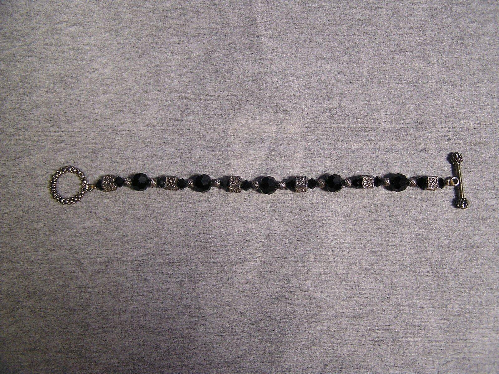 Hematite & Black Onyx Stretch Bracelet - FranksFunkyStuff