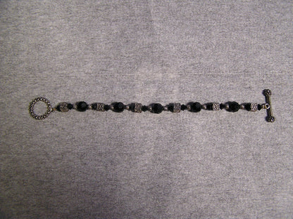 Hematite & Black Onyx Stretch Bracelet - FranksFunkyStuff