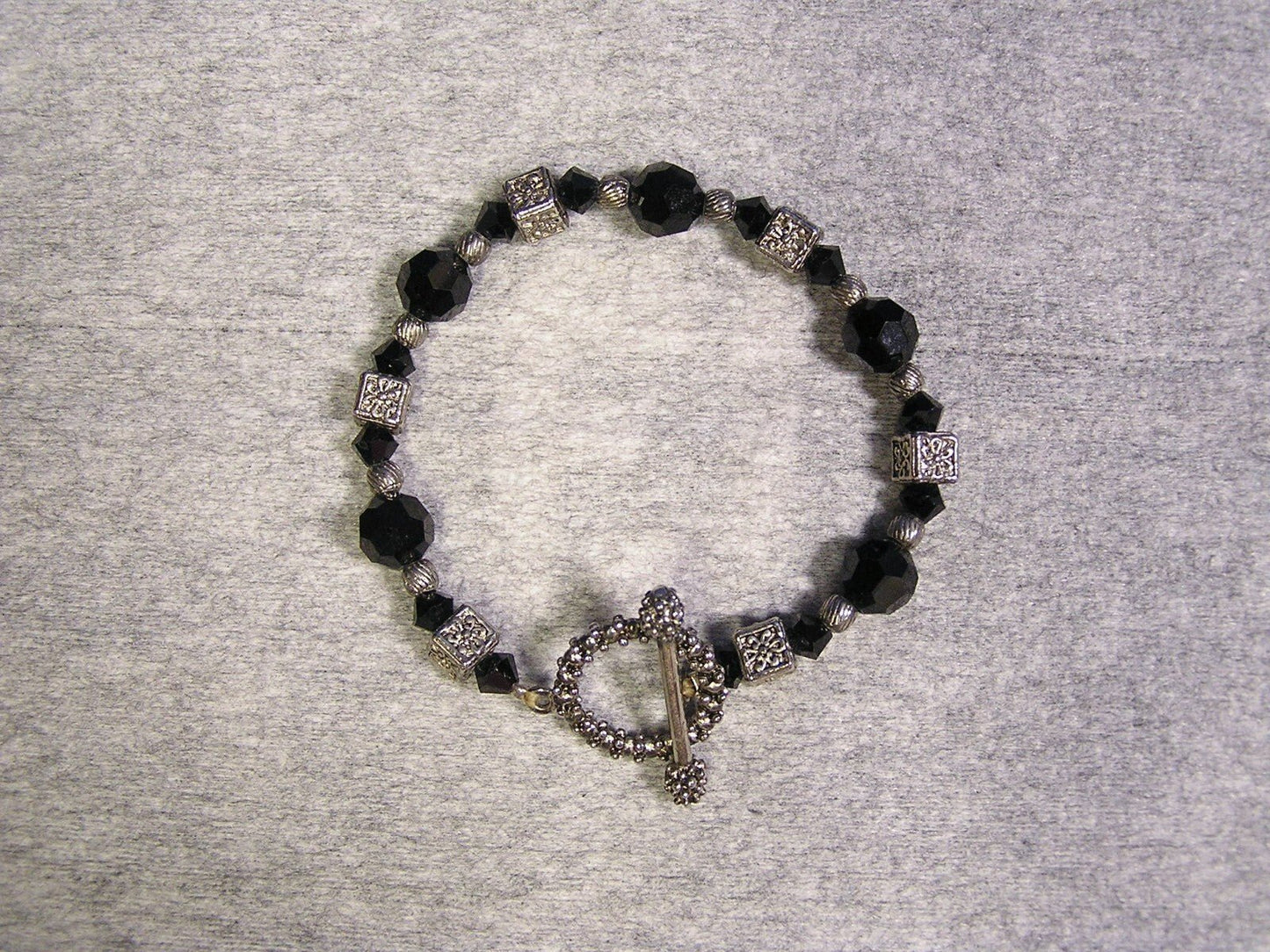 Hematite & Black Onyx Stretch Bracelet - FranksFunkyStuff