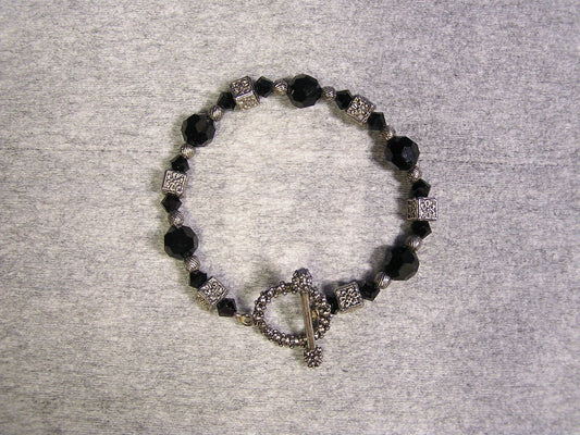 Hematite & Black Onyx Stretch Bracelet - FranksFunkyStuff