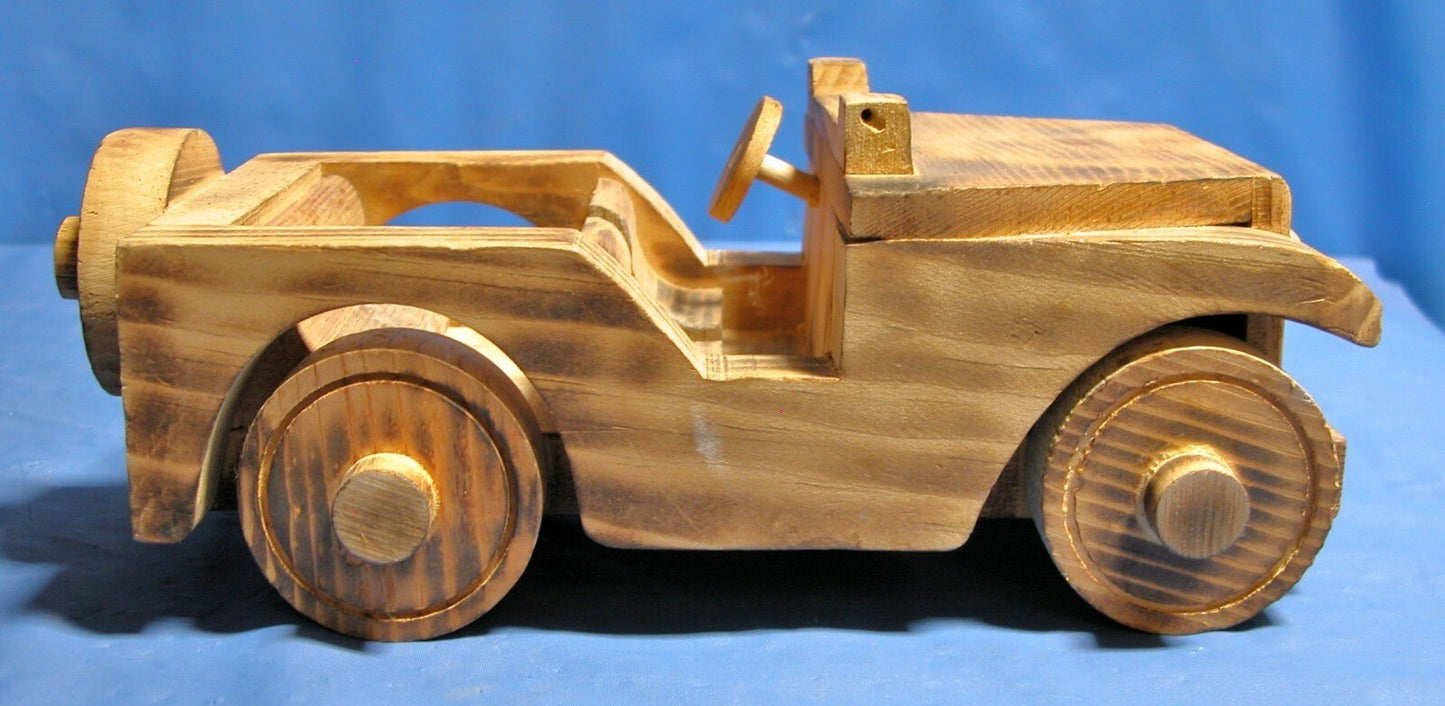 JEEP Hand Made One - Off Wooden Jeep - FranksFunkyStuff