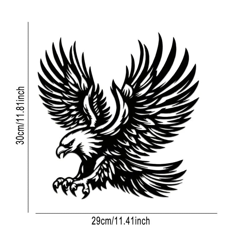 Majestic Eagle Metal Wall Art Sculpture - FranksFunkyStuff