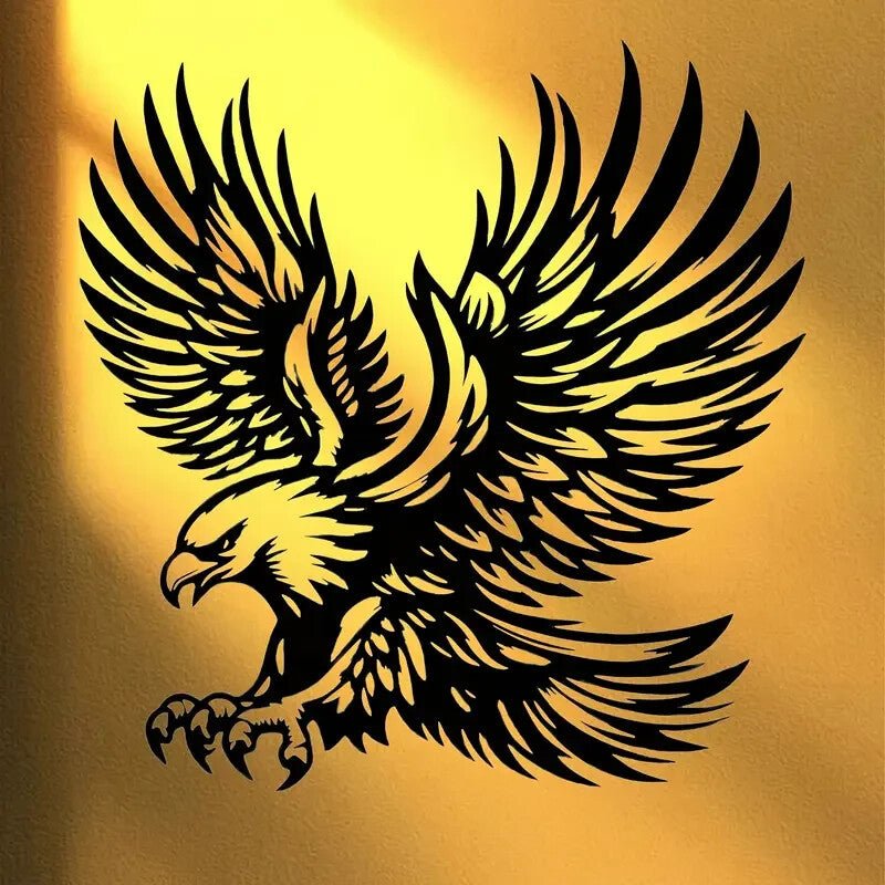 Majestic Eagle Metal Wall Art Sculpture - FranksFunkyStuff