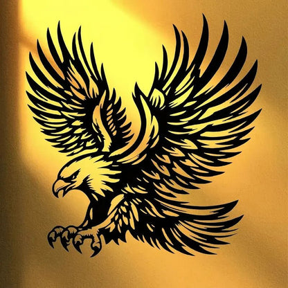 Majestic Eagle Metal Wall Art Sculpture - FranksFunkyStuff