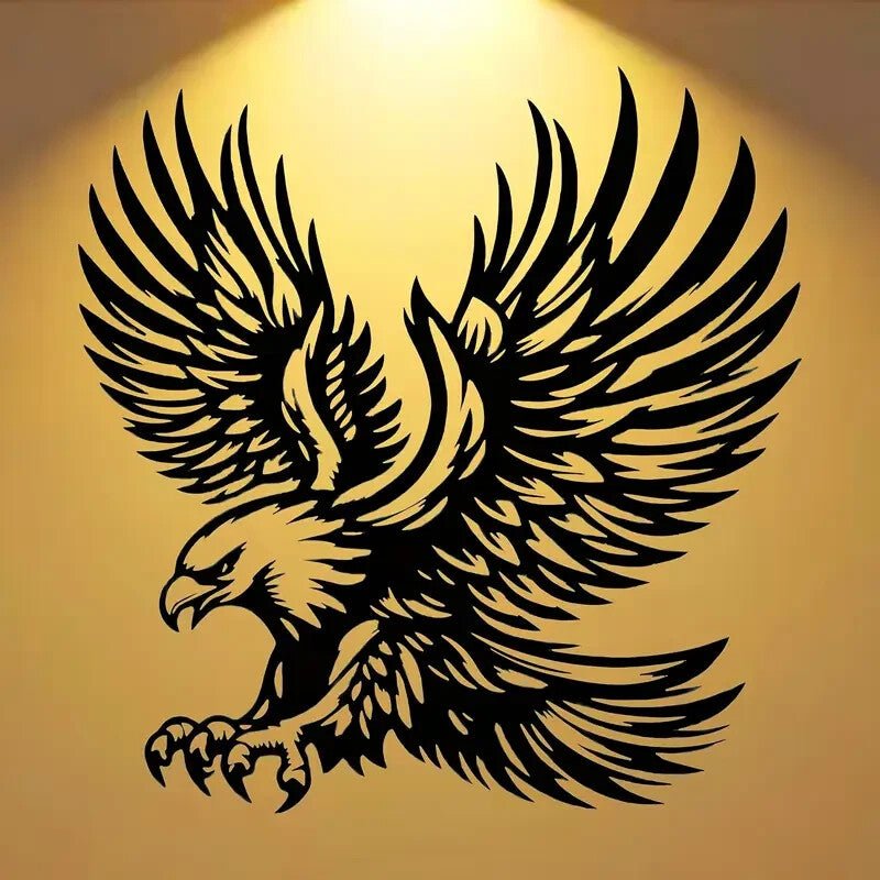 Majestic Eagle Metal Wall Art Sculpture - FranksFunkyStuff