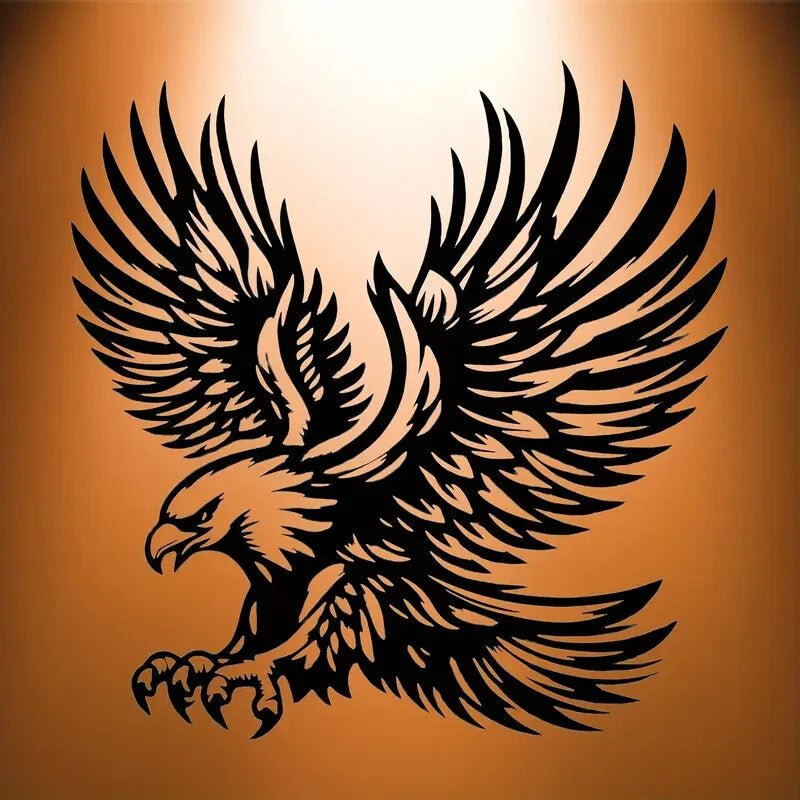 Majestic Eagle Metal Wall Art Sculpture - FranksFunkyStuff