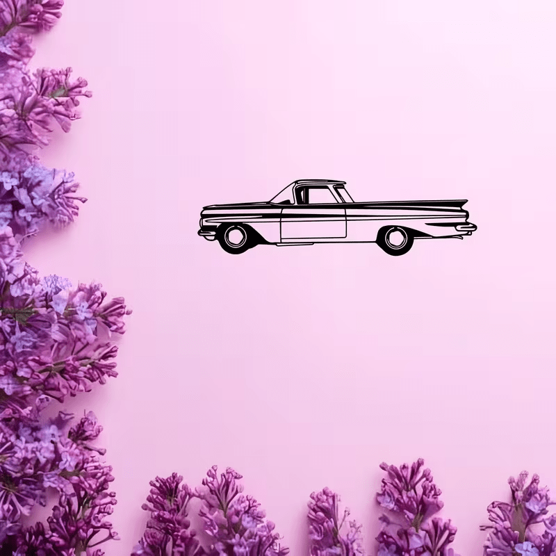 NEW 1959 CHEVROLET EL CAMINO METAL Silhouette Sculpture Wall Art - FranksFunkyStuff