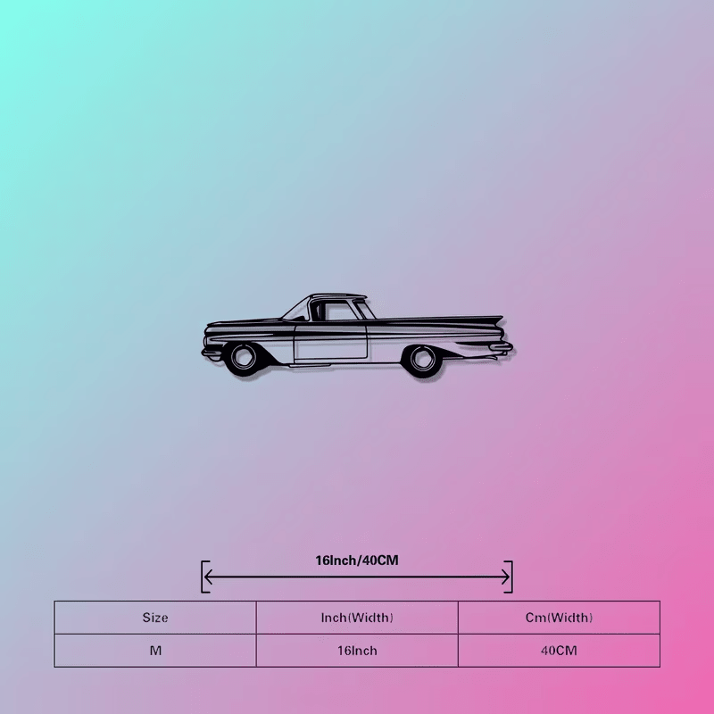 NEW 1959 CHEVROLET EL CAMINO METAL Silhouette Sculpture Wall Art - FranksFunkyStuff
