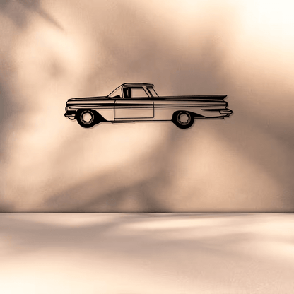 NEW 1959 CHEVROLET EL CAMINO METAL Silhouette Sculpture Wall Art - FranksFunkyStuff