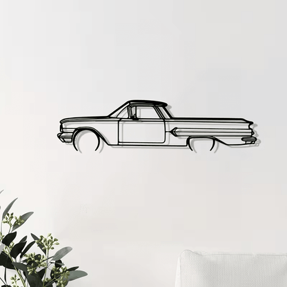 NEW 1960 CHEVY EL CAMINO Metal Silhouette Wall Art - FranksFunkyStuff