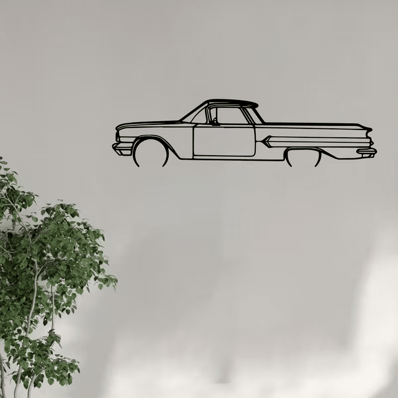 NEW 1960 CHEVY EL CAMINO Metal Silhouette Wall Art - FranksFunkyStuff