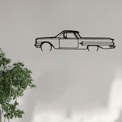 NEW 1960 CHEVY EL CAMINO Metal Silhouette Wall Art - FranksFunkyStuff