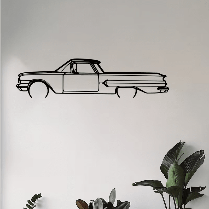 NEW 1960 CHEVY EL CAMINO Metal Silhouette Wall Art - FranksFunkyStuff
