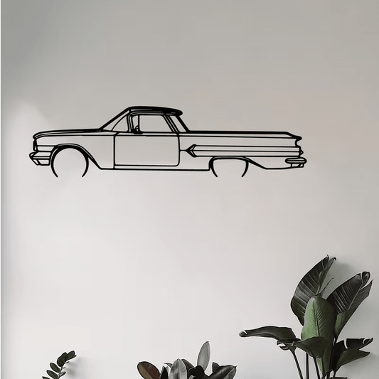 NEW 1960 CHEVY EL CAMINO Metal Silhouette Wall Art - FranksFunkyStuff
