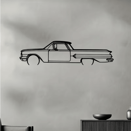 NEW 1960 CHEVY EL CAMINO Metal Silhouette Wall Art - FranksFunkyStuff