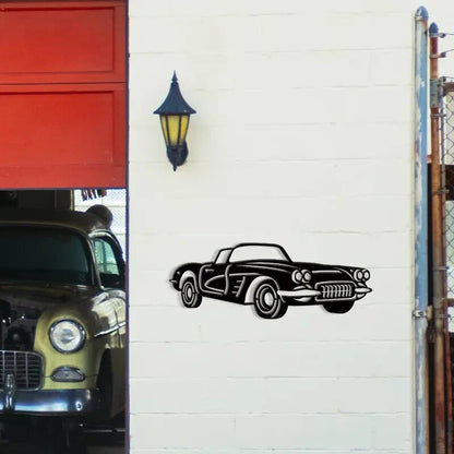 New 1960's Corvette Metal Silhouette Wall Art - FranksFunkyStuff