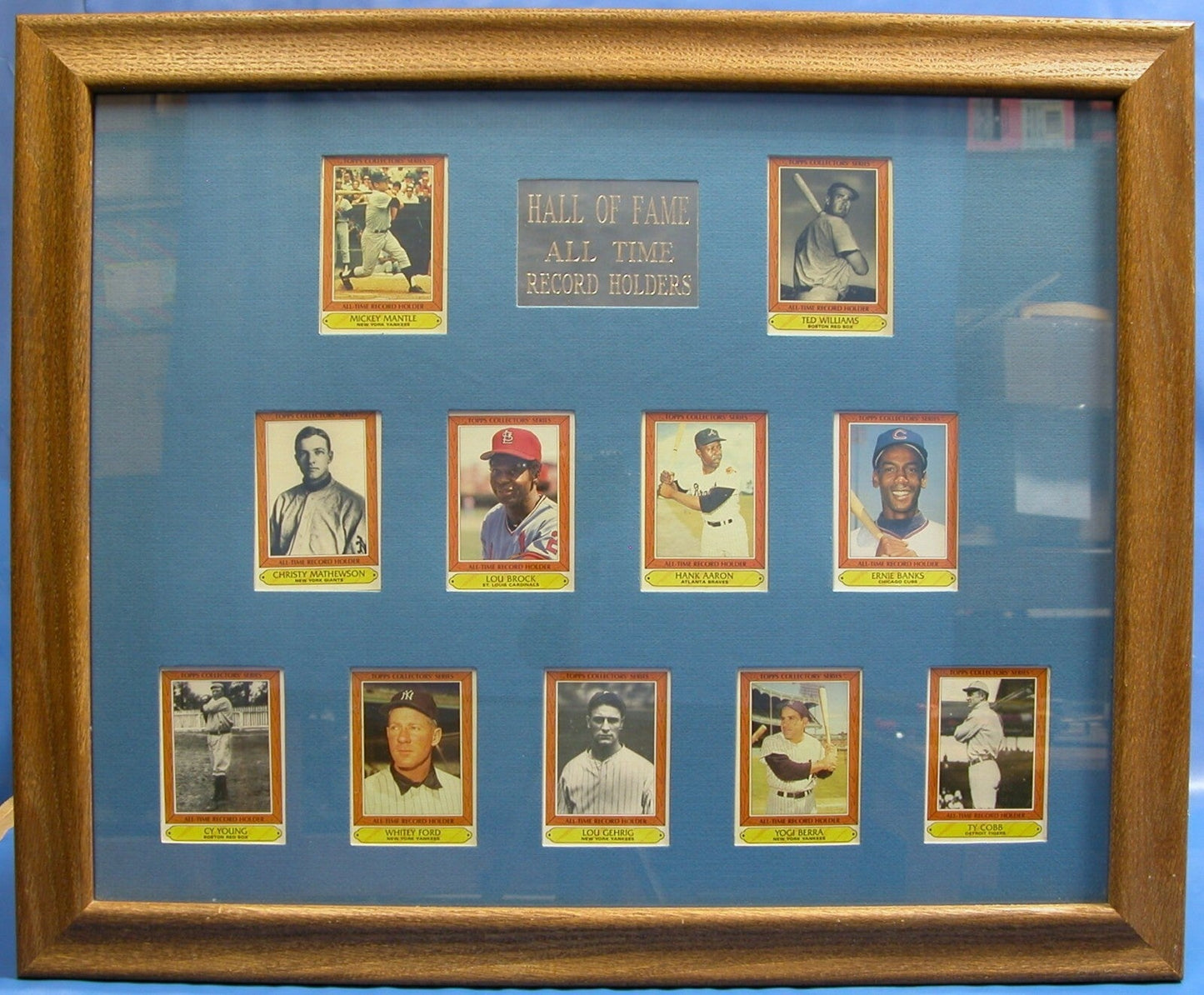 NEW 1985 Baseball Topps Woolworth All - Time Record Holders , Mounted and Framed - FranksFunkyStuff