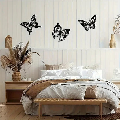 NEW 3 pcs Metal Butterfly Silhouette Wall Art Decor. - FranksFunkyStuff