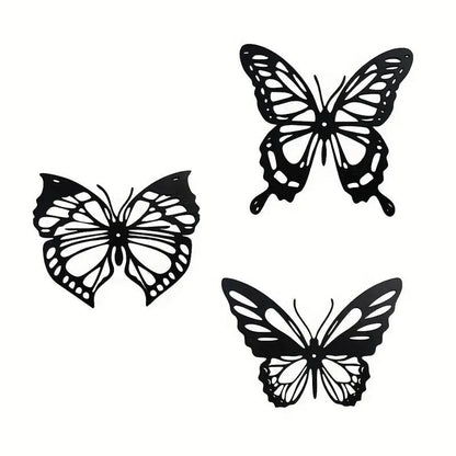 NEW 3 pcs Metal Butterfly Silhouette Wall Art Decor. - FranksFunkyStuff