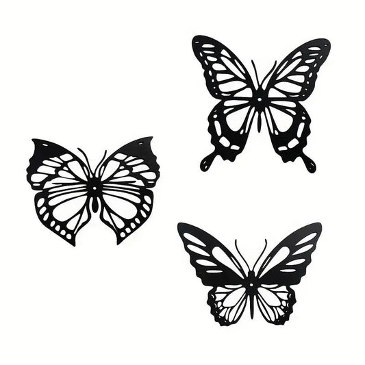 NEW 3 pcs Metal Butterfly Silhouette Wall Art Decor. - FranksFunkyStuff