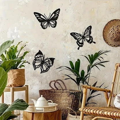 NEW 3 pcs Metal Butterfly Silhouette Wall Art Decor. - FranksFunkyStuff