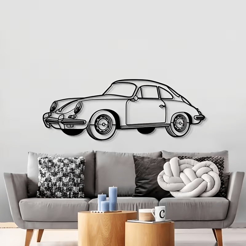 NEW 356 Porsche Die Cut Metal Silhouette Wall Art - FranksFunkyStuff