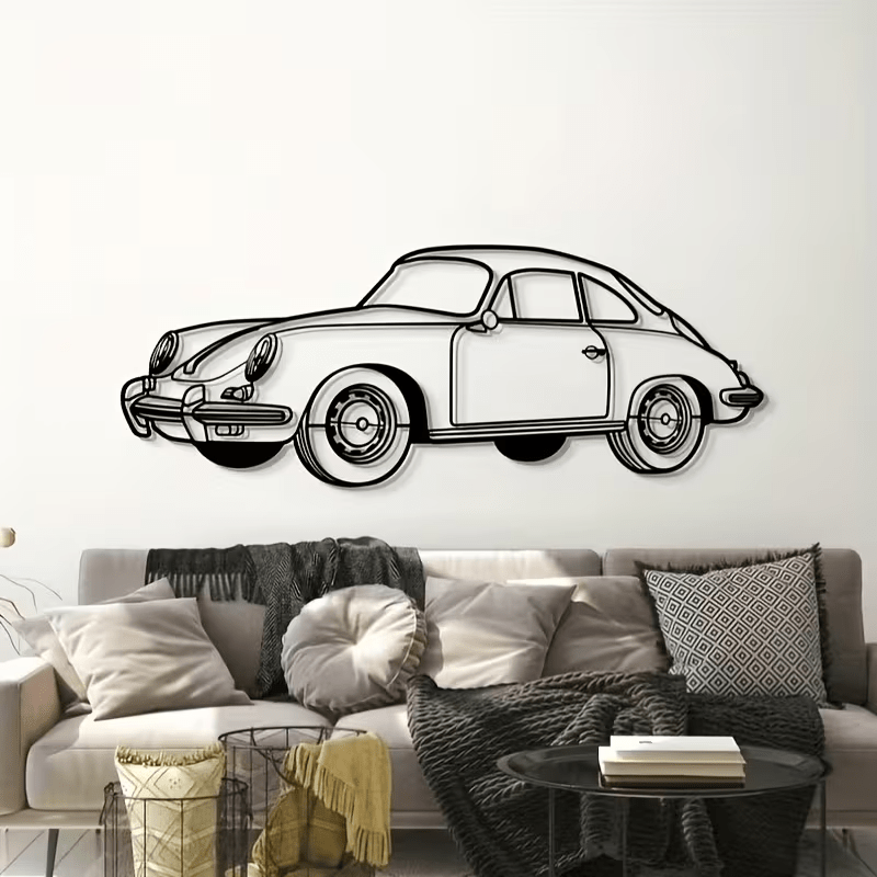 NEW 356 Porsche Die Cut Metal Silhouette Wall Art - FranksFunkyStuff