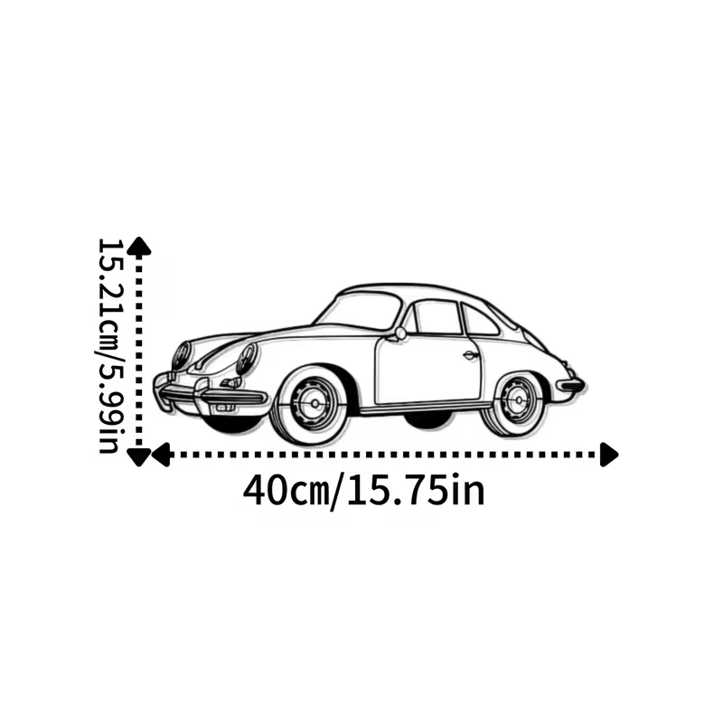 NEW 356 Porsche Die Cut Metal Silhouette Wall Art - FranksFunkyStuff