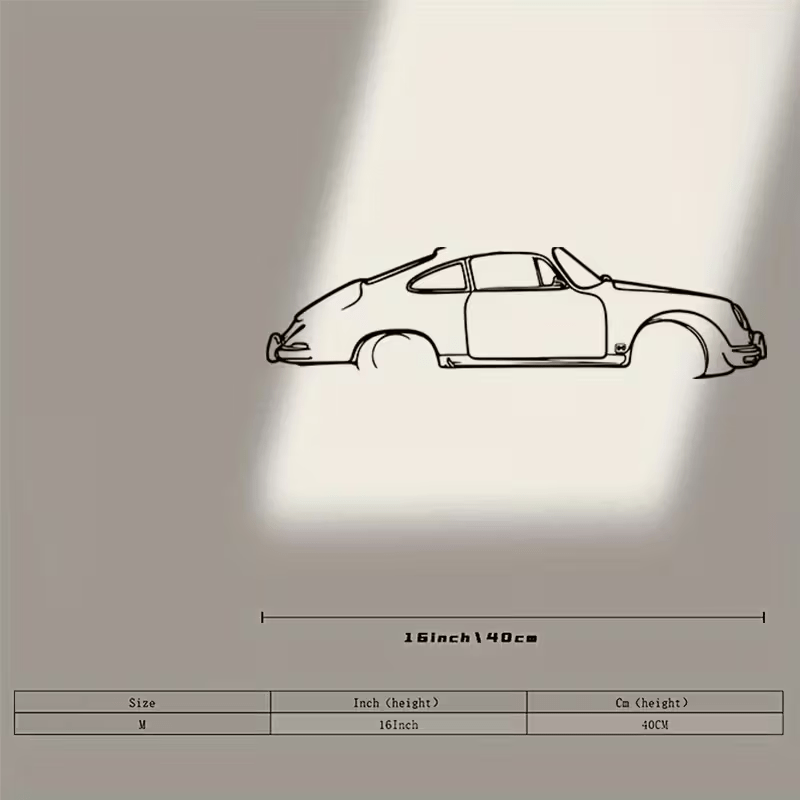 NEW 356 Porsche Metal Silhouette - FranksFunkyStuff