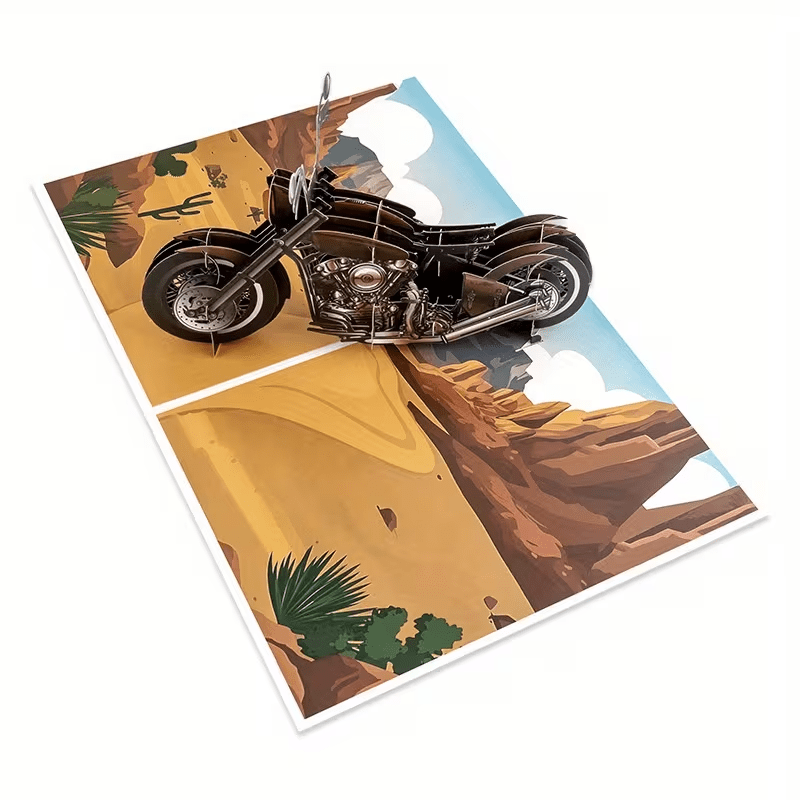 NEW 3D Pop-Up Motorcycle Greeting Card - FranksFunkyStuff