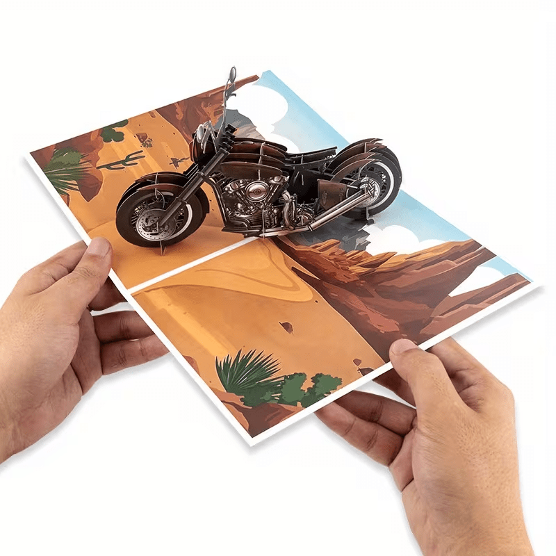 NEW 3D Pop-Up Motorcycle Greeting Card - FranksFunkyStuff