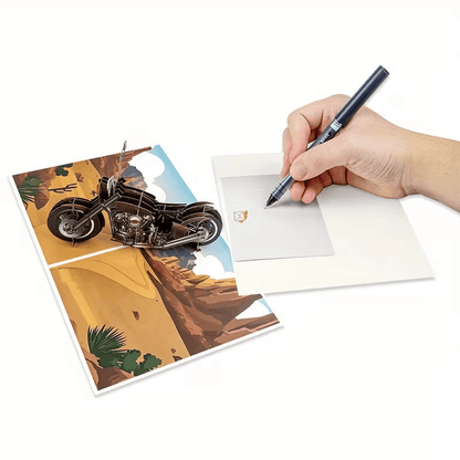 NEW 3D Pop-Up Motorcycle Greeting Card - FranksFunkyStuff