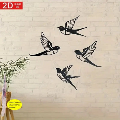 NEW 4 Birds Metal Wall Art - FranksFunkyStuff