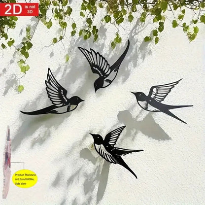 NEW 4 Birds Metal Wall Art - FranksFunkyStuff