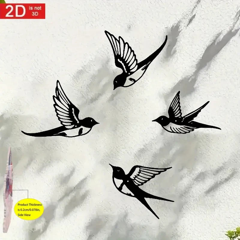 NEW 4 Birds Metal Wall Art - FranksFunkyStuff