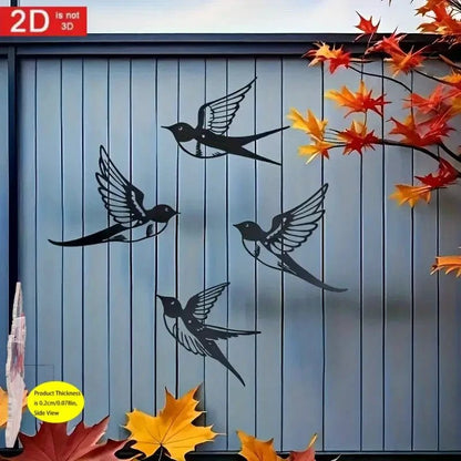 NEW 4 Birds Metal Wall Art - FranksFunkyStuff