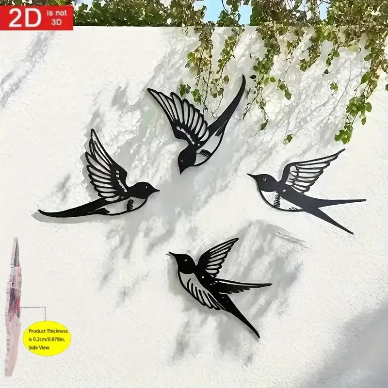 NEW 4 Birds Metal Wall Art - FranksFunkyStuff