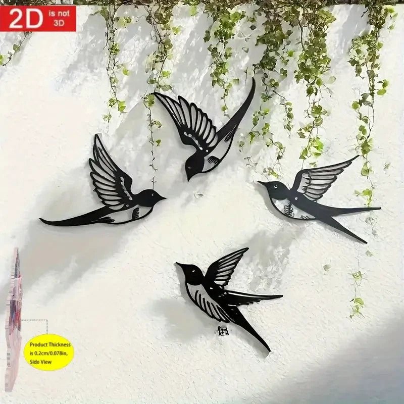 NEW 4 Birds Metal Wall Art - FranksFunkyStuff