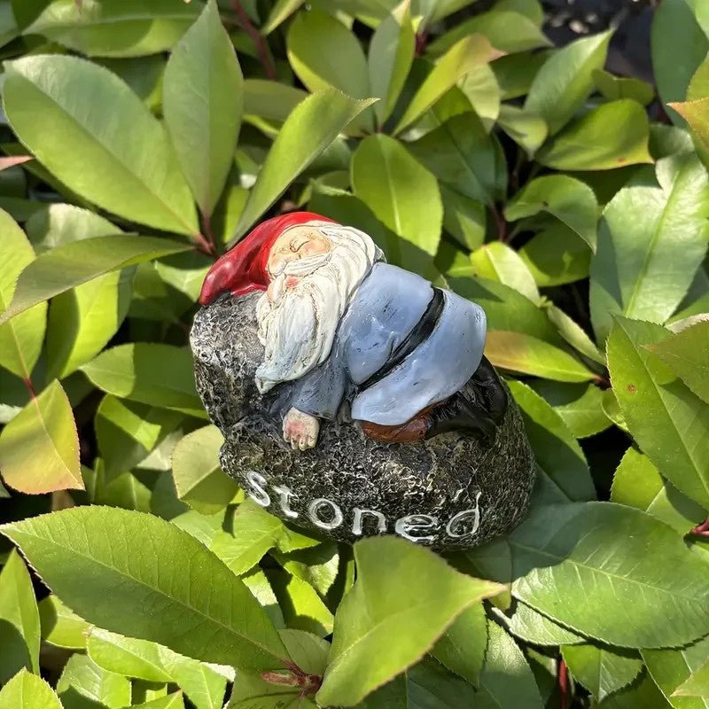 NEW 420 Modern Resin Garden Gnome Statue - "Stoned" Text Message - FranksFunkyStuff