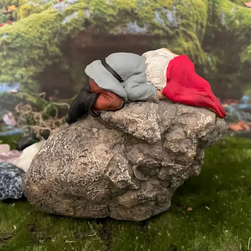 NEW 420 Modern Resin Garden Gnome Statue - "Stoned" Text Message - FranksFunkyStuff