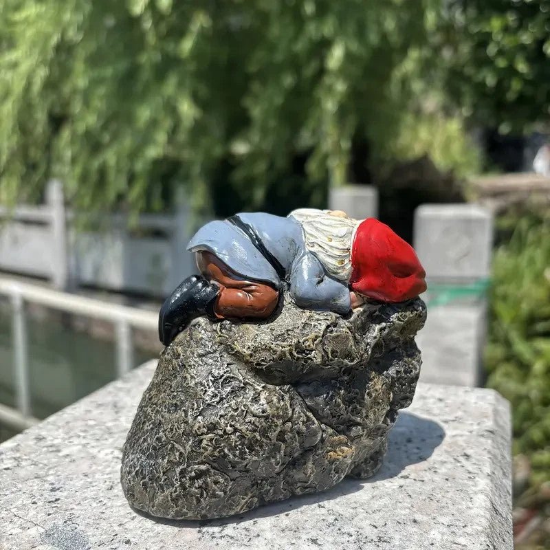 NEW 420 Modern Resin Garden Gnome Statue - "Stoned" Text Message - FranksFunkyStuff