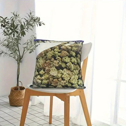 NEW 420 Ziploc Retro Weed Pattern Pillowcase 18x18 Inch - FranksFunkyStuff