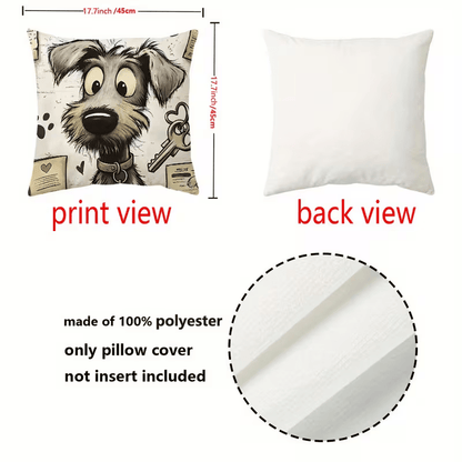NEW 4pcs of Cartoon Dog Pattern Pillow Covers ( Set of 4 ) - FranksFunkyStuff