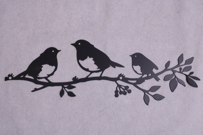 NEW 5 Birds On 2 Branches Metal Wall Decorations - FranksFunkyStuff