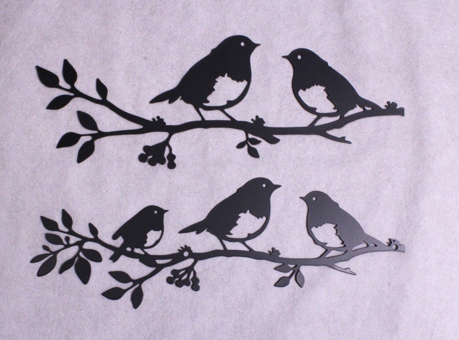 NEW 5 Birds On 2 Branches Metal Wall Decorations - FranksFunkyStuff
